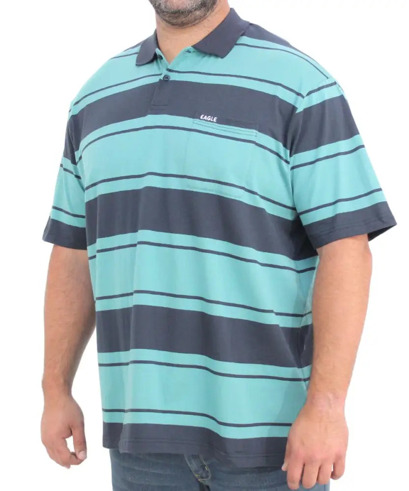 Mens Stripe Golfer | R419.90 | Eagle Clothing | Plus Size | Big & Tall