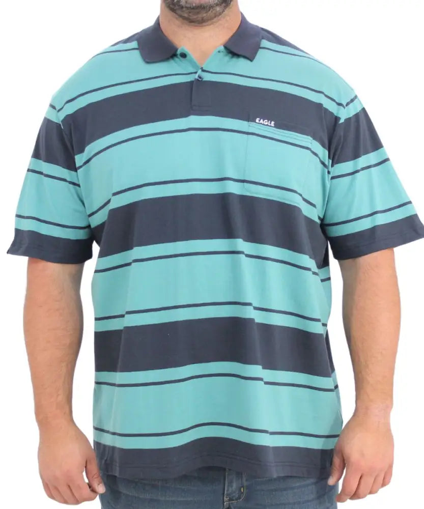 Mens Stripe Golfer | R419.90 | Eagle Clothing | Plus Size | Big & Tall