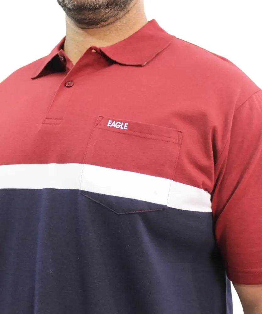 Mens Stripe Golfer | Eagle Clothing | Plus Size | Big & Tall