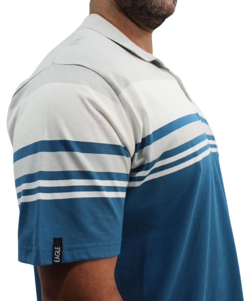 Mens Stripe Golfer | Eagle Clothing | Plus Size | Big & Tall