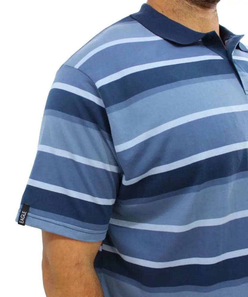 Mens Stripe Golfer | Eagle Clothing | Plus Size | Big & Tall