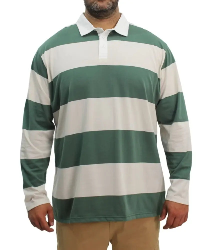 Mens Stripe Rugby Jersey | R599.90 | Eagle Clothing | Plus Size | Big & Tall