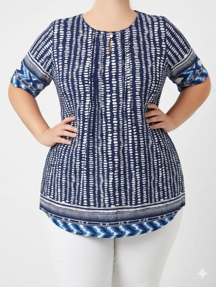 Ladies Printed Pleated Tunic