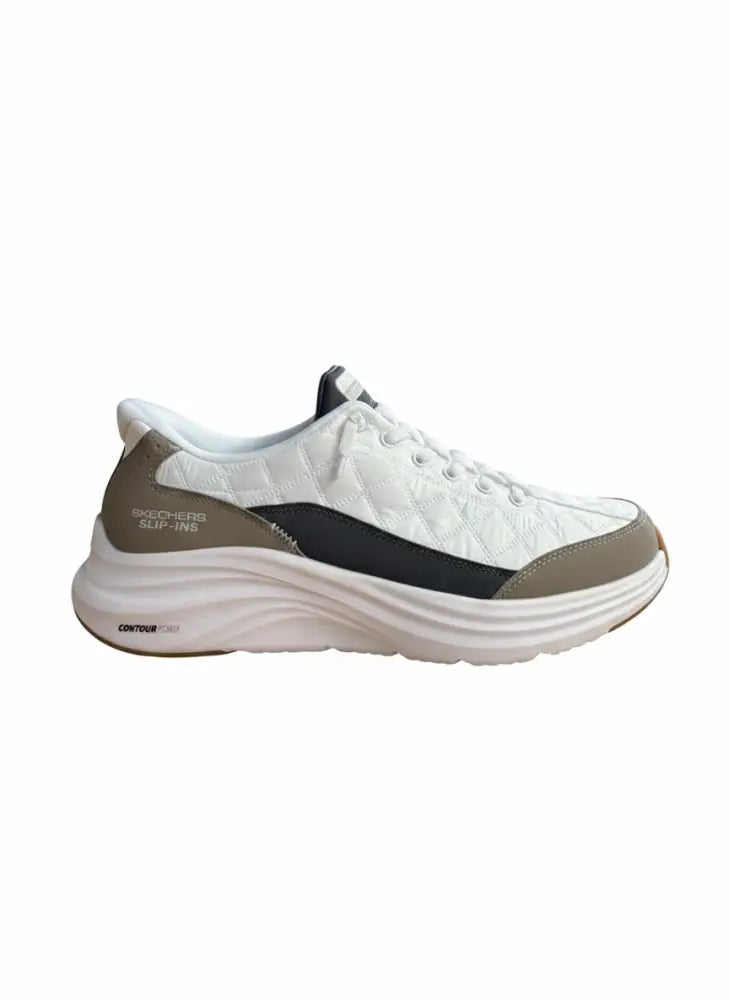 Mens Skechers Vapor Foam Wht/Taupe