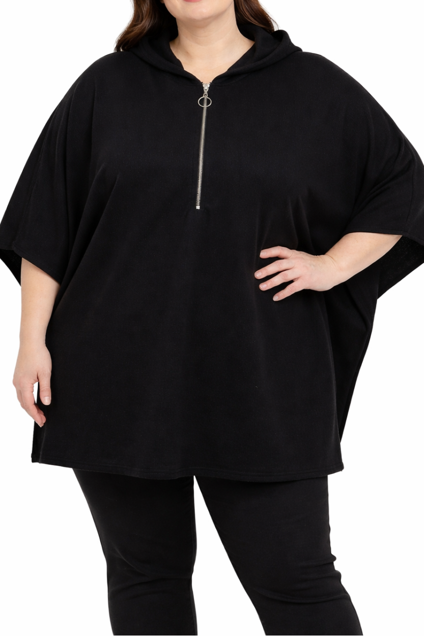 Ladies 1/4Zip Cut/Sew Top