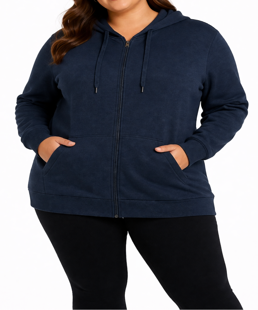 Ladies Hoody Tracktop Navy
